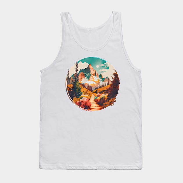 Hiking Trail into High Alpin Mountain Tank Top by Vooble